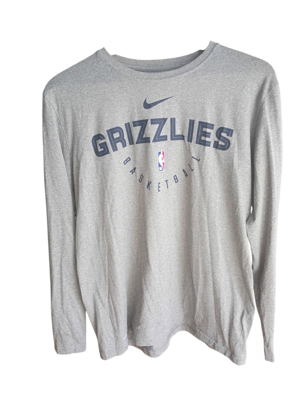 Nike Gray Memphis Grizzlies Practice Performance Long Sleeve T-Shirt Size Large